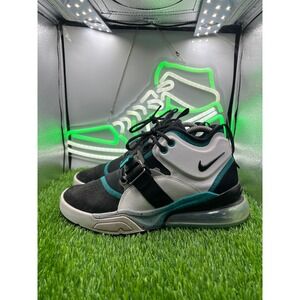 Nike Air Force 270 Black Hyper Jade Silver AJ8208-100 Mens High Tops Size 6.5